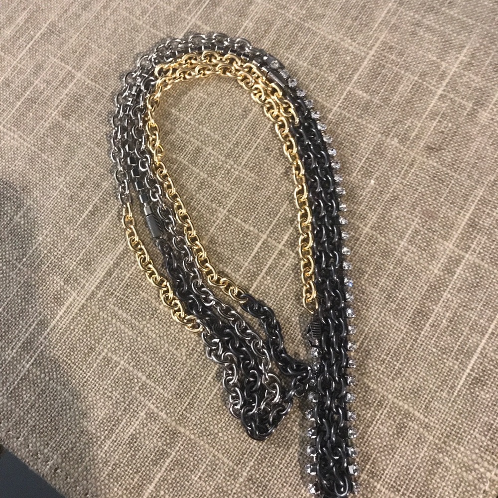 Mixed media wrap necklace